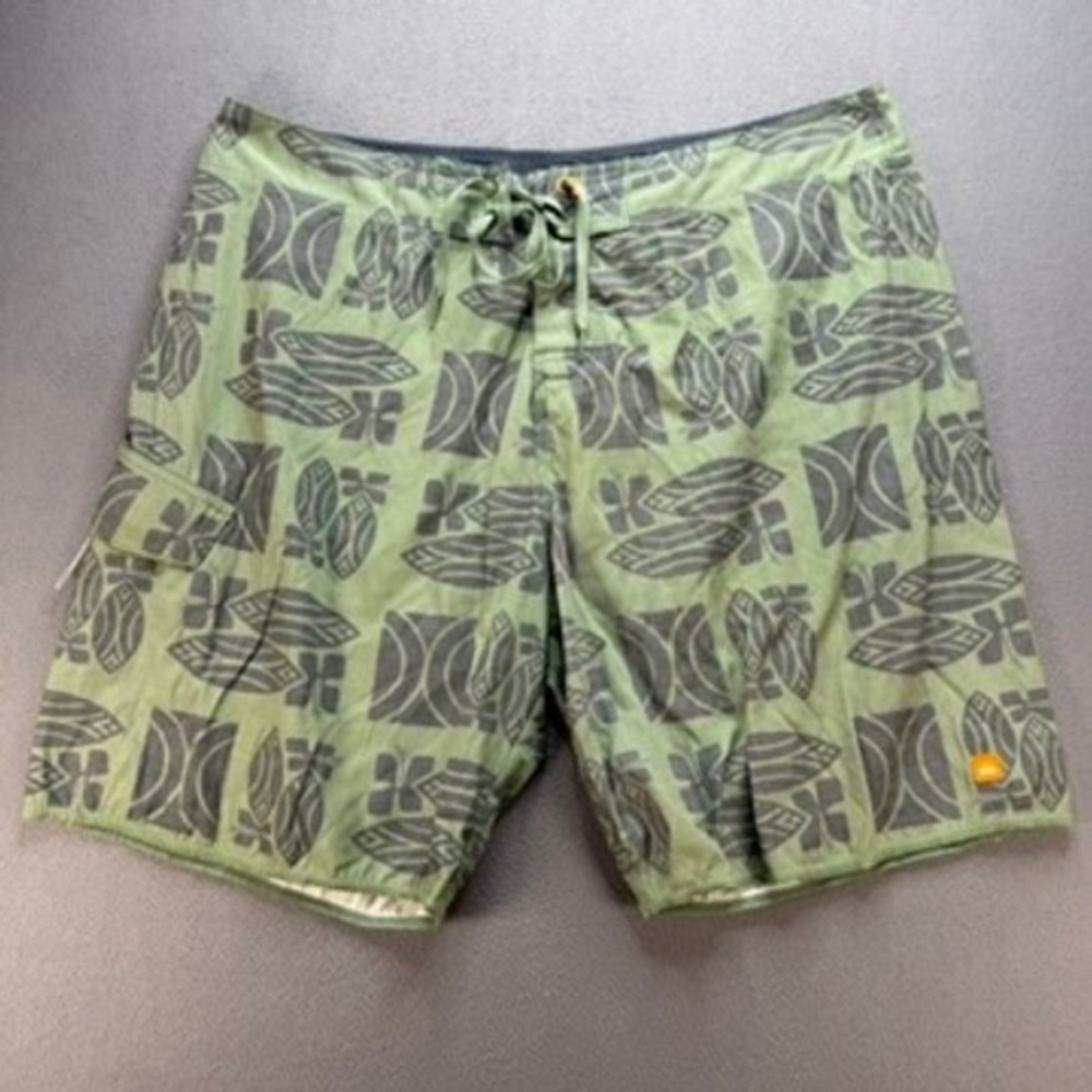 Quiksilver Board Shorts Mens 38 Green‎ Waterman Collection Surf Swim Trunks